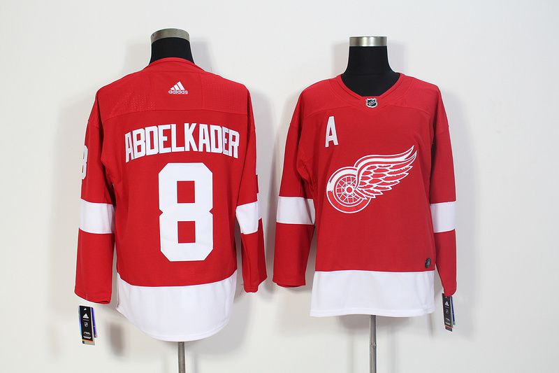 Men Detroit Red Wings #8 Abdelkader Red Hockey Stitched Adidas NHL Jerseys